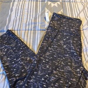 NWT Core 10 Black and Purple Patterned Leggings